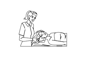 exfoliation dermaplaning procedure, a Person Illustration by pikepicture