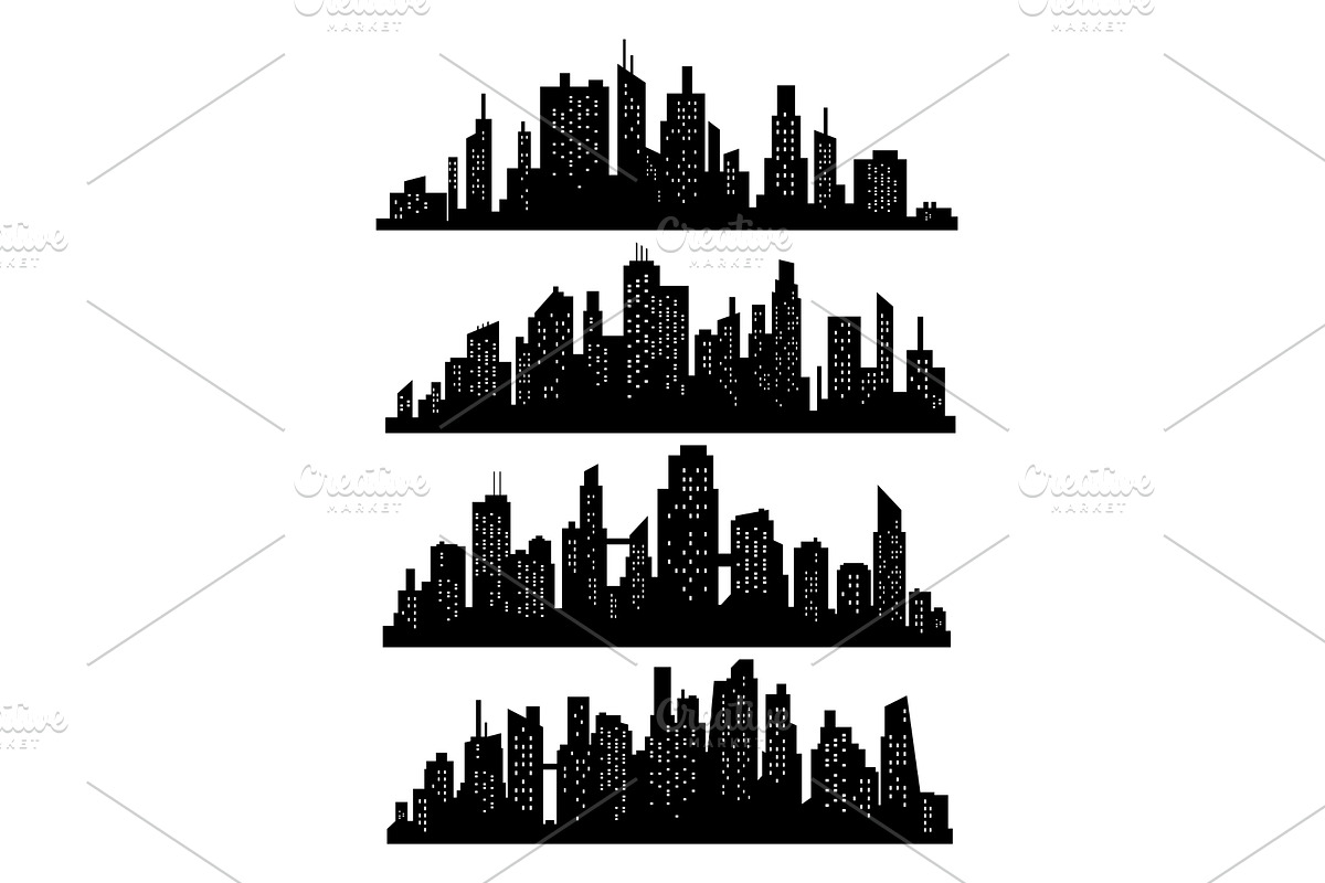 Cityscape silhouette, an Object Illustration by Things for designers