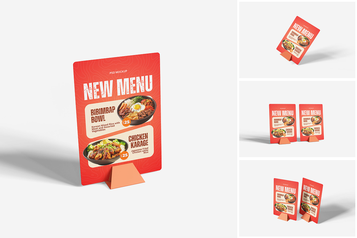 Menu Mockup, a Product Mockup by MrLetters (Photo 1 of 5)