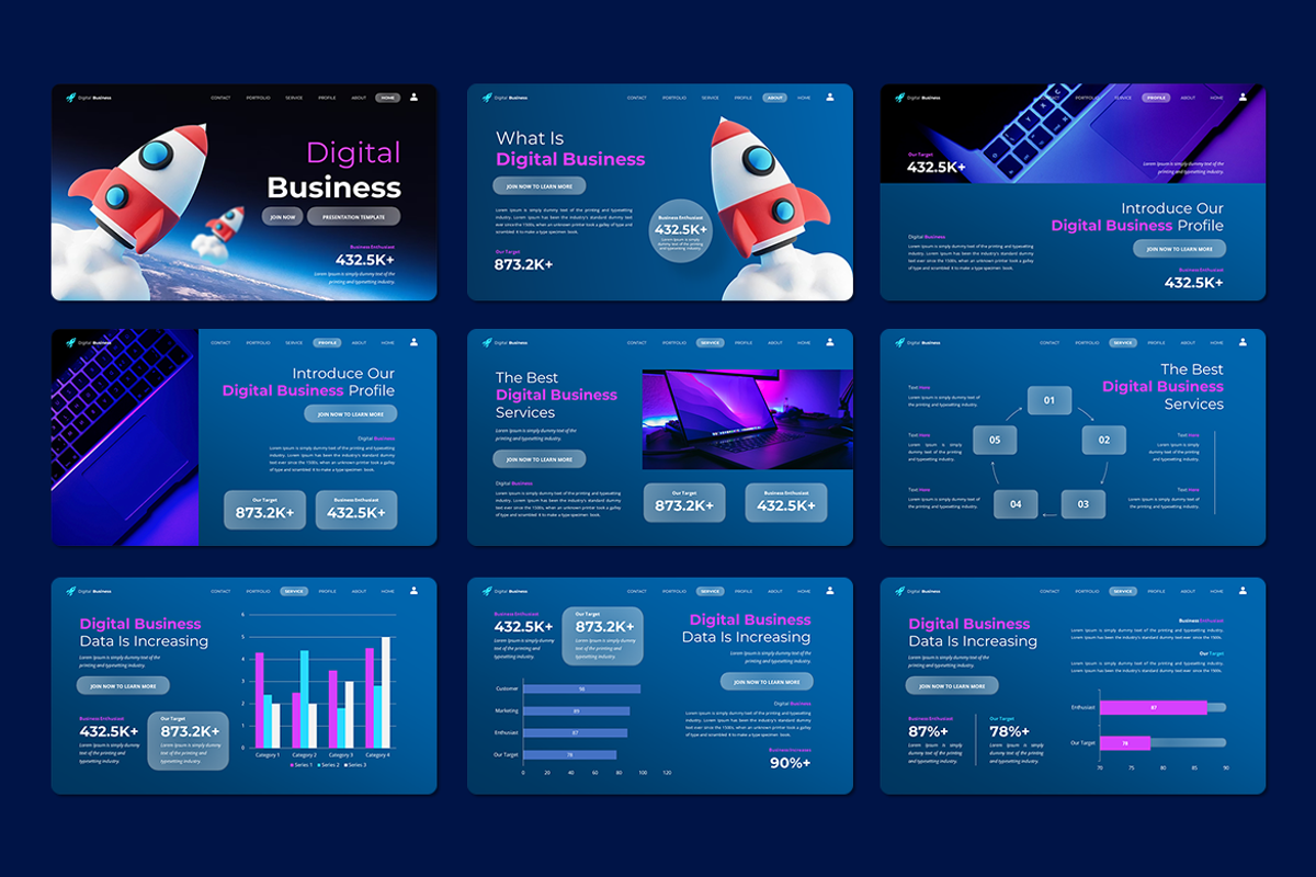 Digital Business - Keynote Template, a Presentation Template by Iqsiart Studio (Photo 2 of 3)