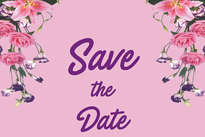 Flower Wedding Invitation Template