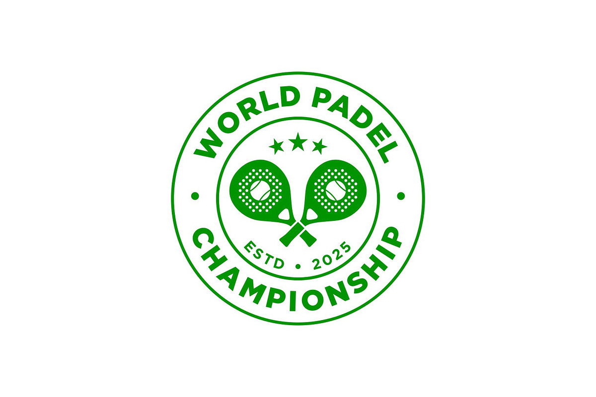 Vintage Retro Padel Embelm Logo