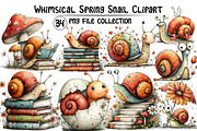 Whimsical Spring Snail Clipart, an Illustration by Dream Creation (Thumbnail 1 of 6)