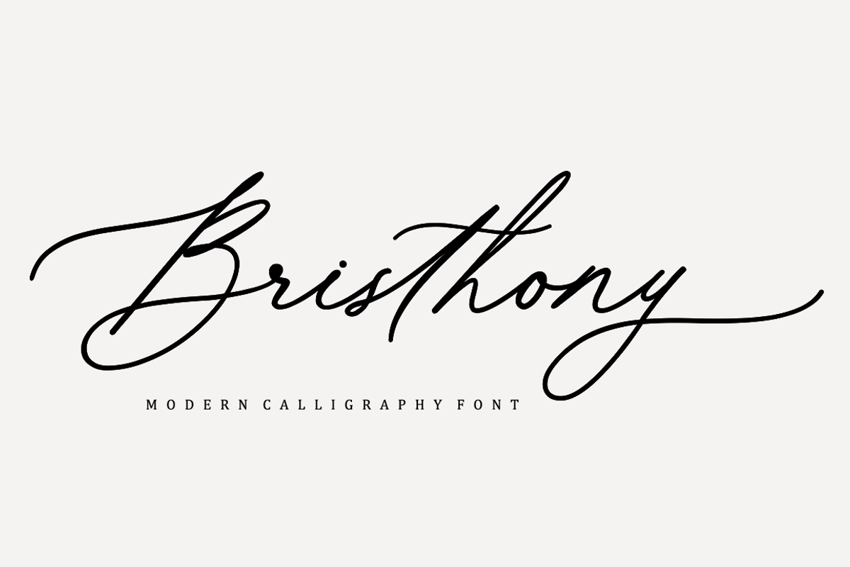 Bristhony, a Script Font by Queenopstudio (Photo 1 of 12)