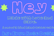 HEY an outline bubble font, a Handwritten Font by Eryn Rose Design (Thumbnail 18 of 18)