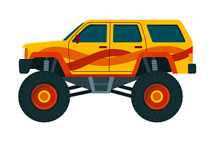 Monster truck. Bright colorful, a Transportation Illustration by Things for designers