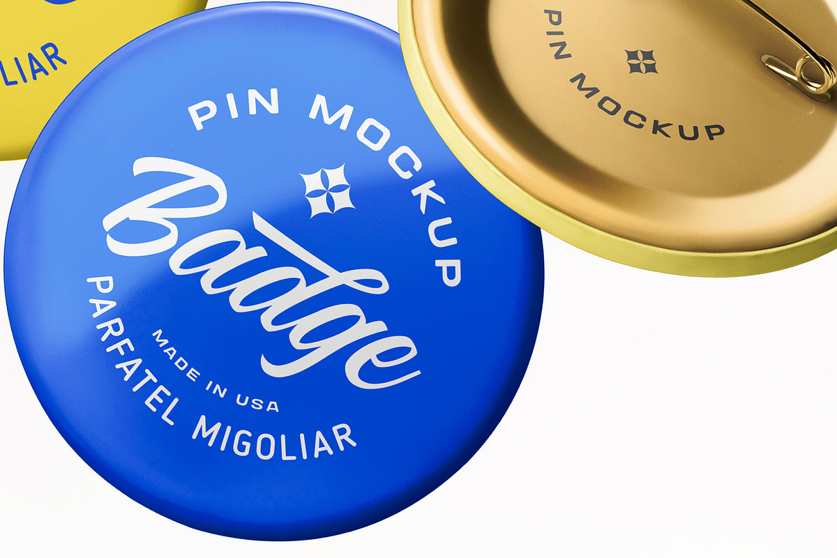 Pin Mockup, a Product Mockup by PixelVoyager (Photo 4 of 4)
