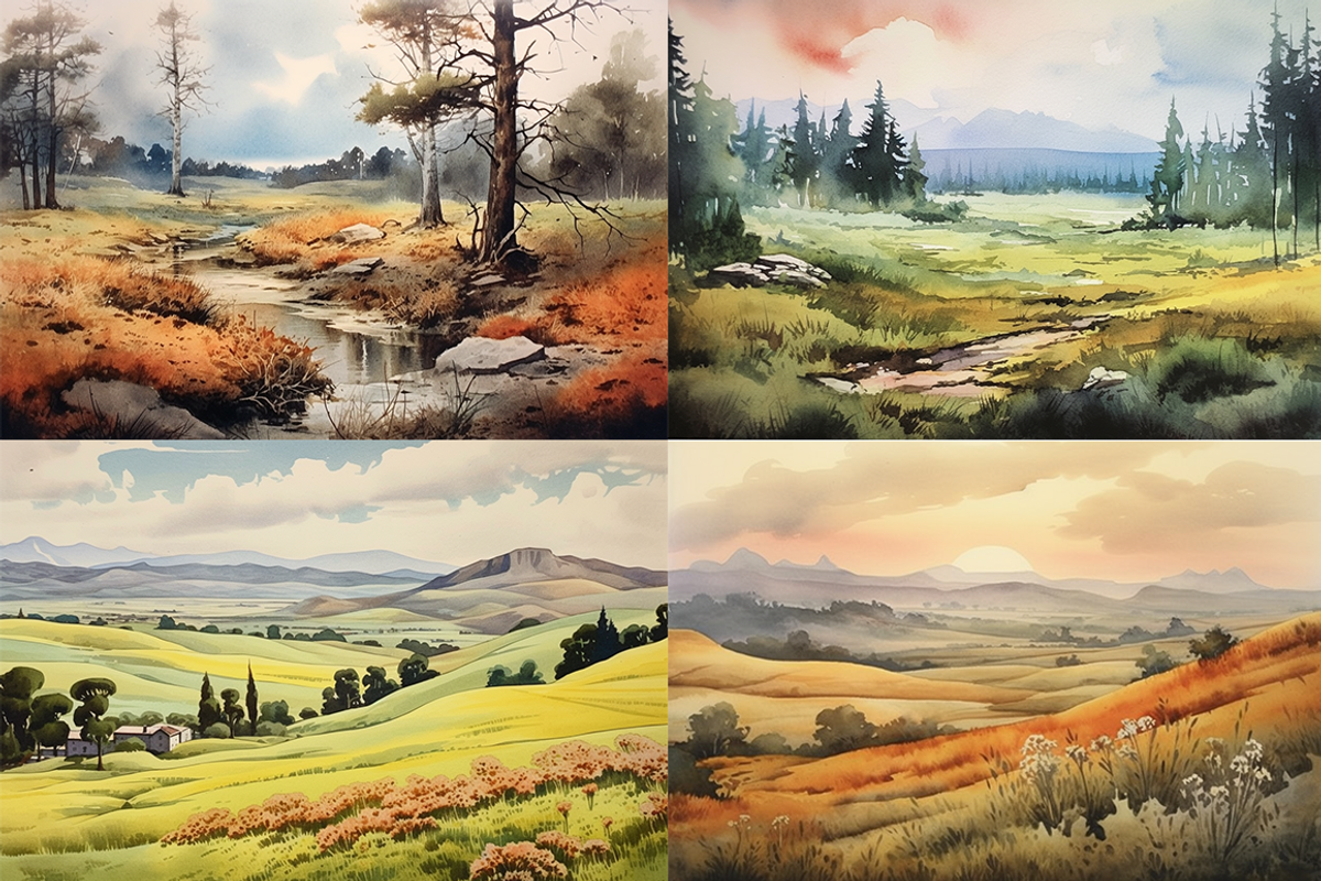 Serene Landscapes Collection, a Seasonal Illustration by artsy-fartsy (Photo 2 of 5)