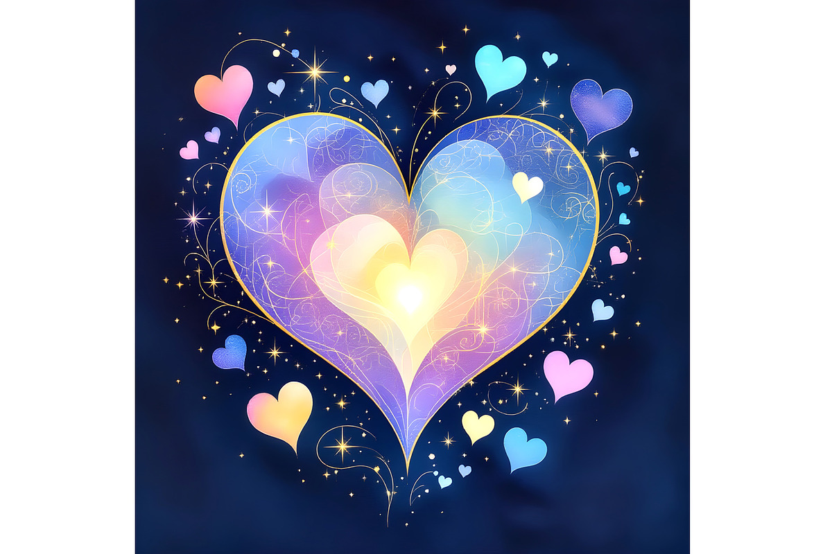 Colorful Valentine Heart, a Decorative Illustration by Sharon Schwalbe (Photo 3 of 3)