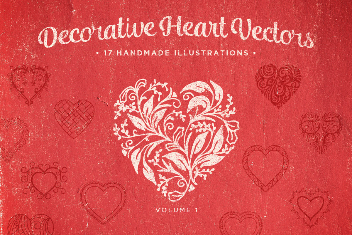 Decorative Heart Vectors Volume 1 preview 5