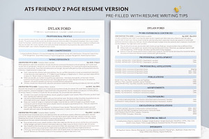 Google Docs Resume Templates ATS