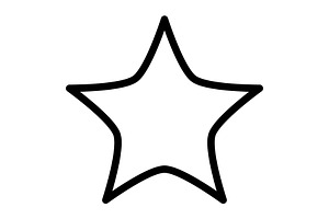Star icon, an Outline Icon by Sumberpangan