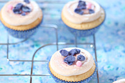Violet white chocolate cupcakes featuring background, baked, and ball, a Food & Drink Photo by Miuda21 (Thumbnail 1 of 2)