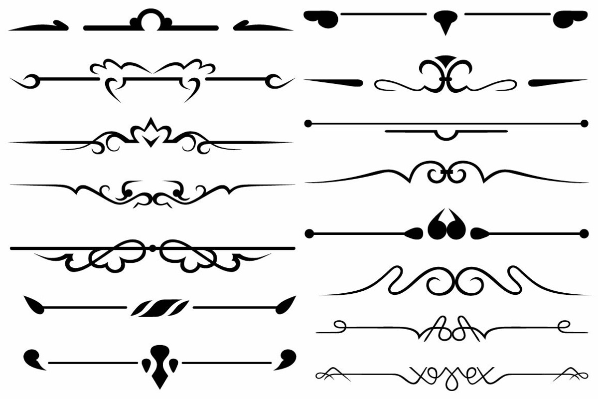 Vector set ornaments 29, a Pattern Graphic by LineworkStock