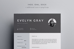 3 Page Resume Template | INDD + DOCX