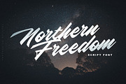 Northern Freedom, a Script Font by senzana (Thumbnail 1 of 6)