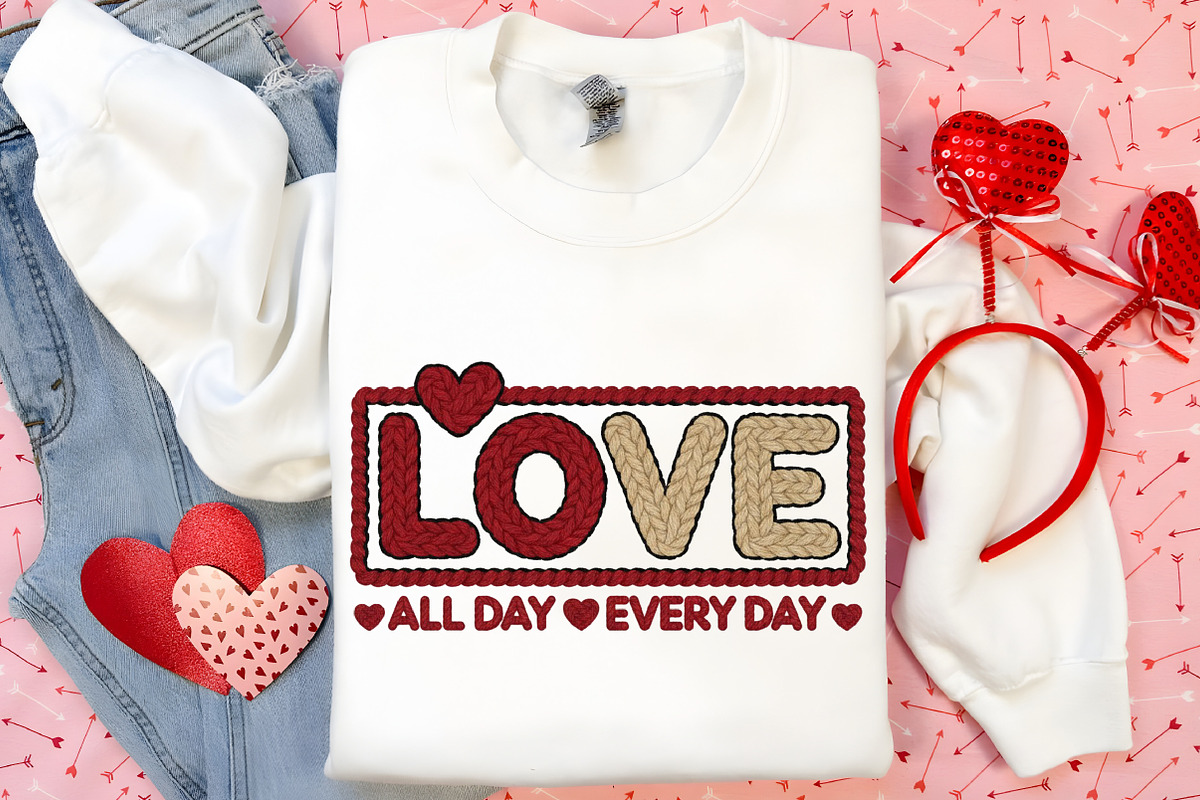 Faux Yarn Chunky LOVE Png, Valentine, an Illustration by Canvas Craft (Photo 3 of 7)