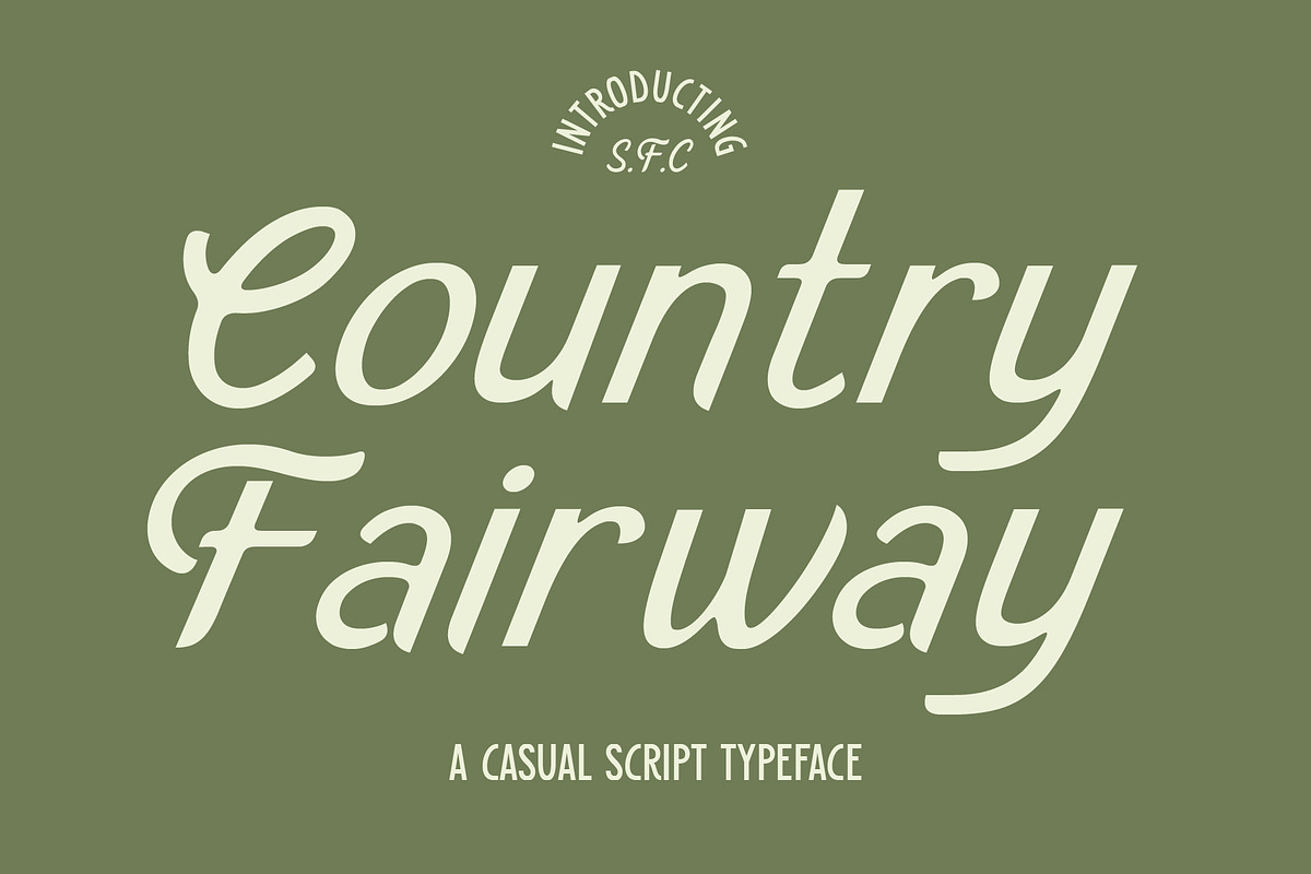 SFC Country Fairway, a Script Font by Skilline Supply Co. (Photo 1 of 11)