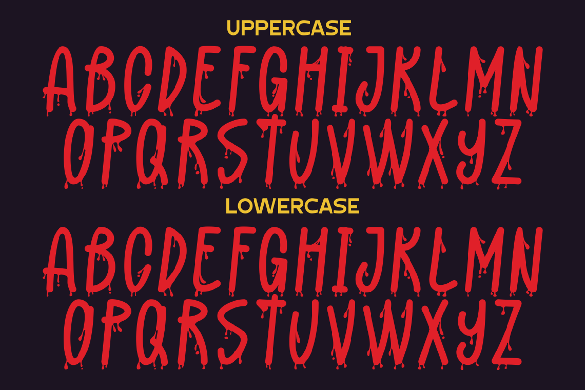 SorrowBloody - Modern Scary Typeface, a Handwritten Font by MaikoHatta (Photo 3 of 6)