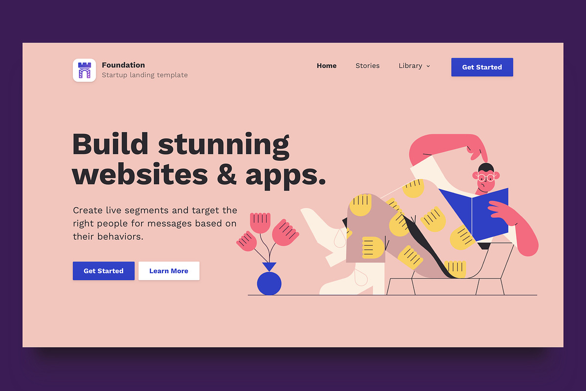 Bootstrap Landing Page HTML Template, a Landing Page Template by Nice, Very Nice (Photo 1 of 7)