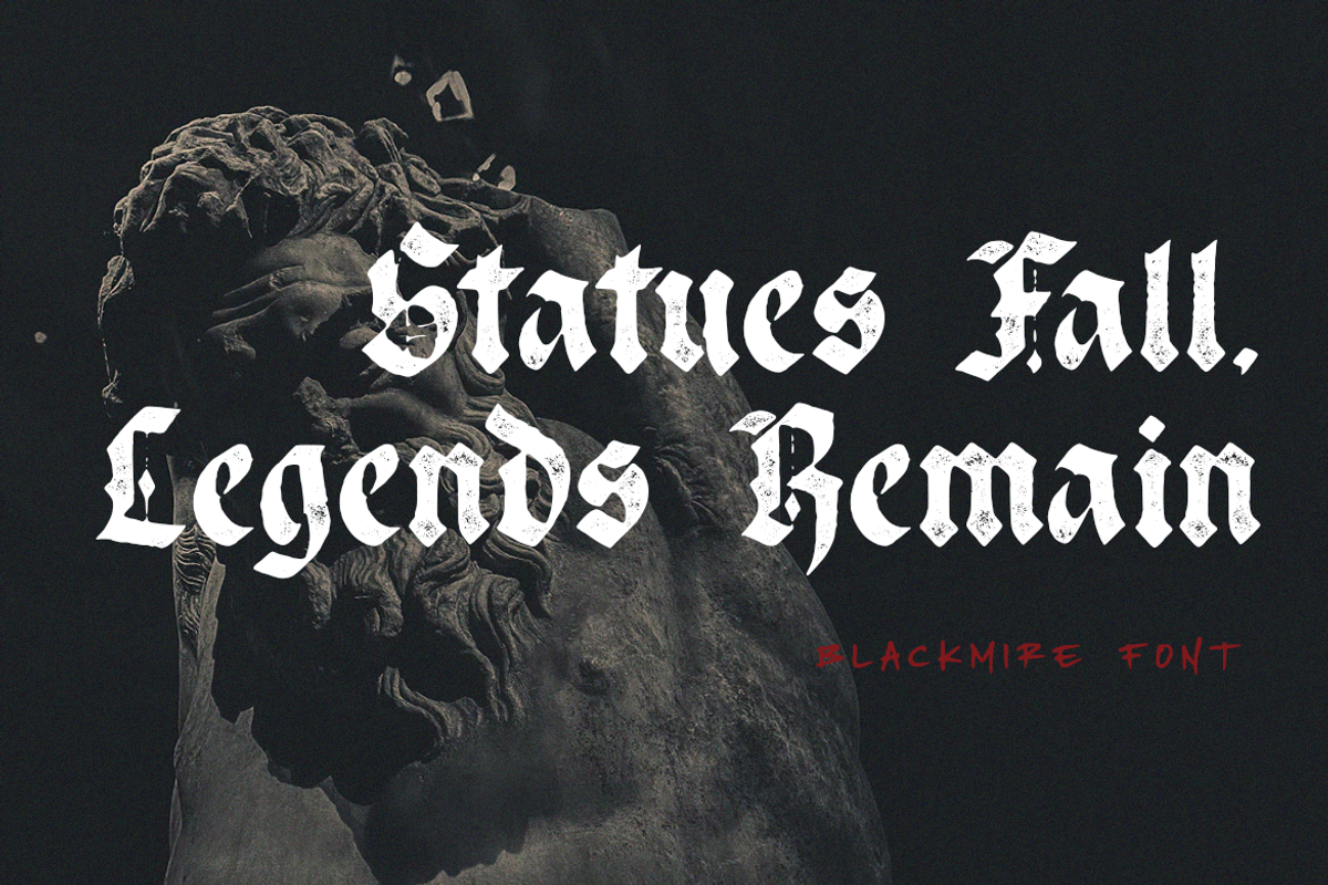 Blackmire-Dark Gothic Blackletter, a Blackletter Font by Rochart (Photo 9 of 12)