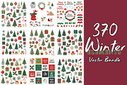 370 Winter Elements Vector Bundle, a Seasonal Illustration by Sofia's Fashion (Thumbnail 4 of 4)