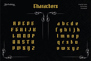 Herkaloya - Ornament Blackletter, a Blackletter Font by Ekahermawan (Thumbnail 7 of 10)