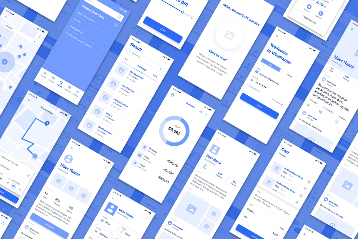 Hoki Mobile Wireframe Design UI Kit, a Wireframe Template by Capi Product (Photo 7 of 8)