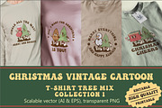 Christmas Tree Mix Vintage Cartoon, an Illustration by vectstudio (Thumbnail 1 of 5)