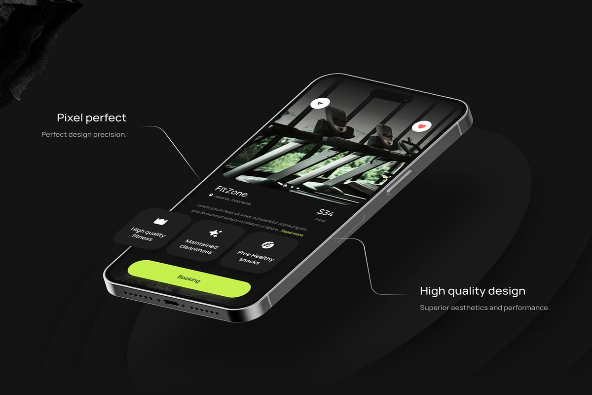 Private Gym Mobile Apps, an UI Kit Template by Creative Perspective (Photo 5 of 6)