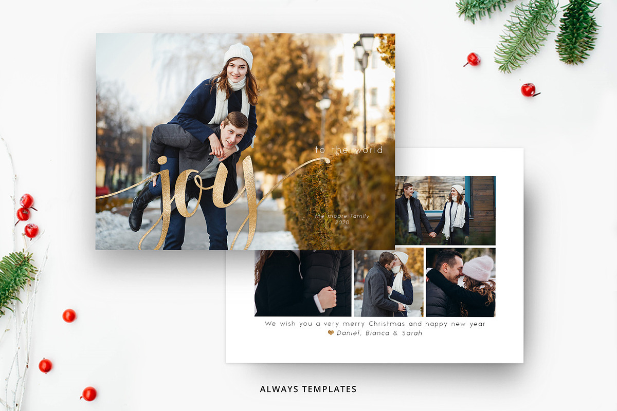 Christmas Card Template CC095, a Card Template by Always Templates (Photo 1 of 3)