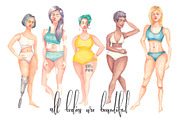 All bodies are beautiful, a Person Illustration by Tabiti (Thumbnail 1 of 16)