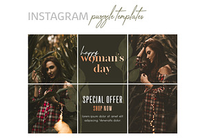 Instagram Puzzle Templates - Fashion