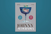 Watercolor Champagne Supernova Flyer, a Flyer Template by ashenterprise (Thumbnail 1 of 6)