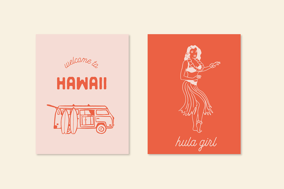 Hawaiian Graphic clipart bundle, a Person Illustration by Lisa Mill (Photo 8 of 9)