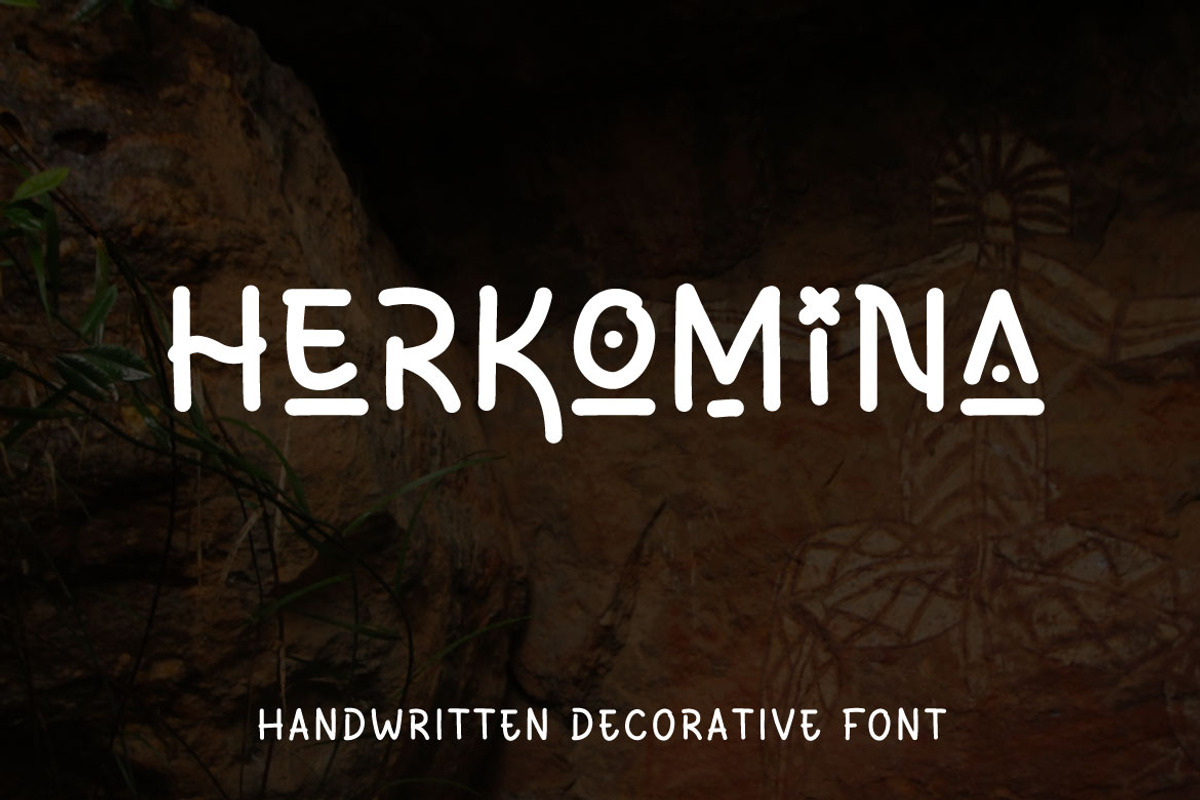 Herkomina - Decorative Font, a Sans Serif Font by Mightyfire (Photo 1 of 4)