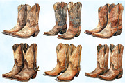 Cowboy Boots Clipart Bundle, an Illustration by Craft Nest (Thumbnail 5 of 6)
