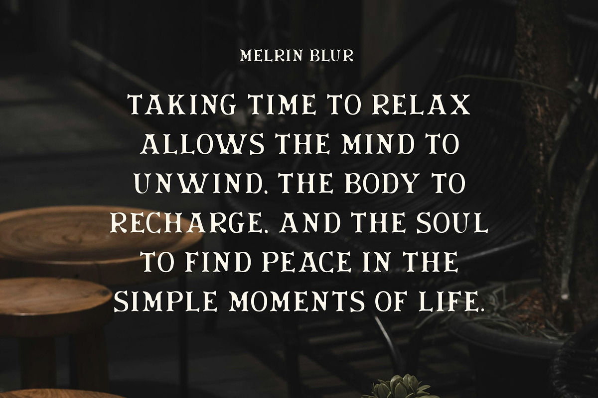 Melrin Blur, a Serif Font by Craft Supply Co. (Photo 3 of 8)