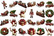 Pixel Art Christmas Clipart, an Illustration by Markicha Art (Thumbnail 2 of 4)