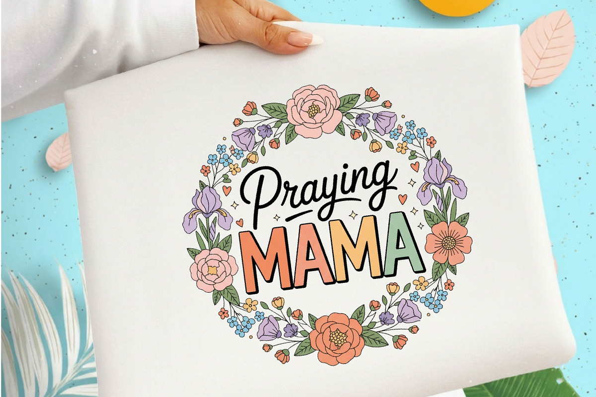 Praying Mama Floral Png, Mothers Day, an Illustration by Designking (Photo 1 of 6)