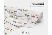 Farm cart farming gardening pattern, a Pattern Graphic by Milatoo (Thumbnail 4 of 4)