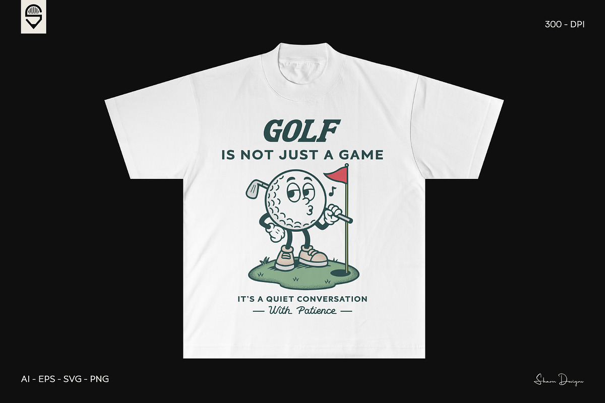 Retro Golf Character Designs Bundle, a Sport Illustration by shaondesigns (Photo 2 of 6)