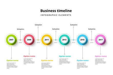 Timeline infographics template