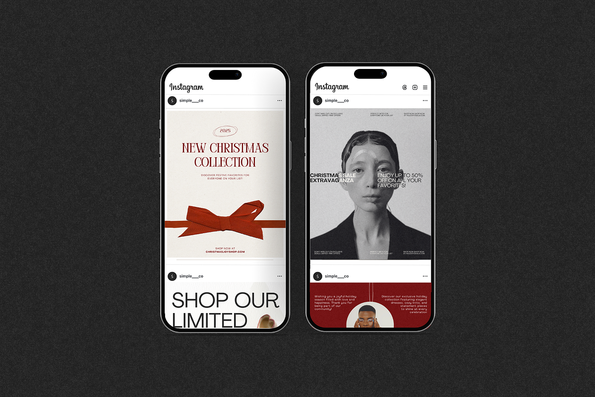Noël | Holiday Social Media Kit, a Social Media Template by Simple có (Photo 3 of 9)