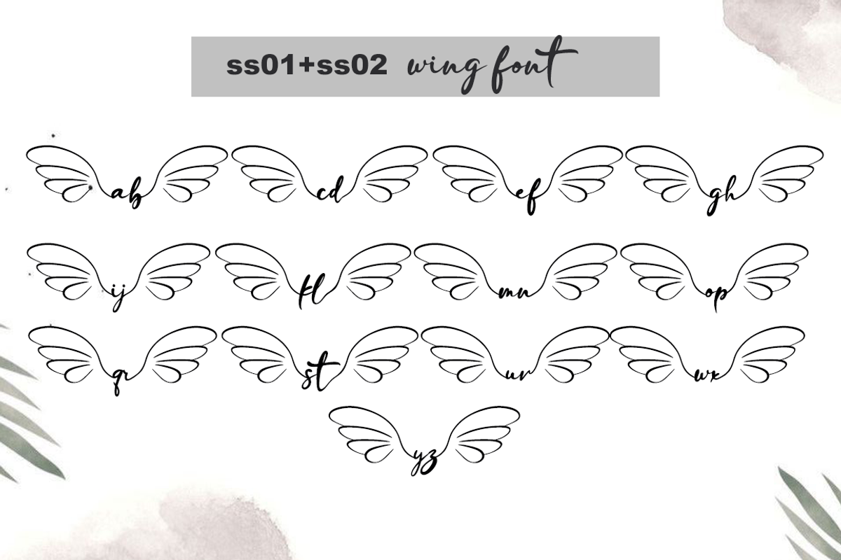 wing, a Script Font by cocodesign (Photo 4 of 8)