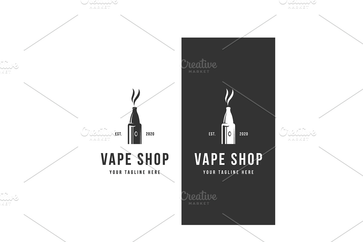 Vintage vape logo, logo for shop, la, a Branding & Logo Template by LOGOCREATIVE