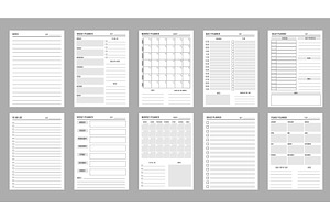 Planner Page Templates, Week