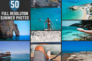50 hires summer photos bundle containing sea, ocean, and boat