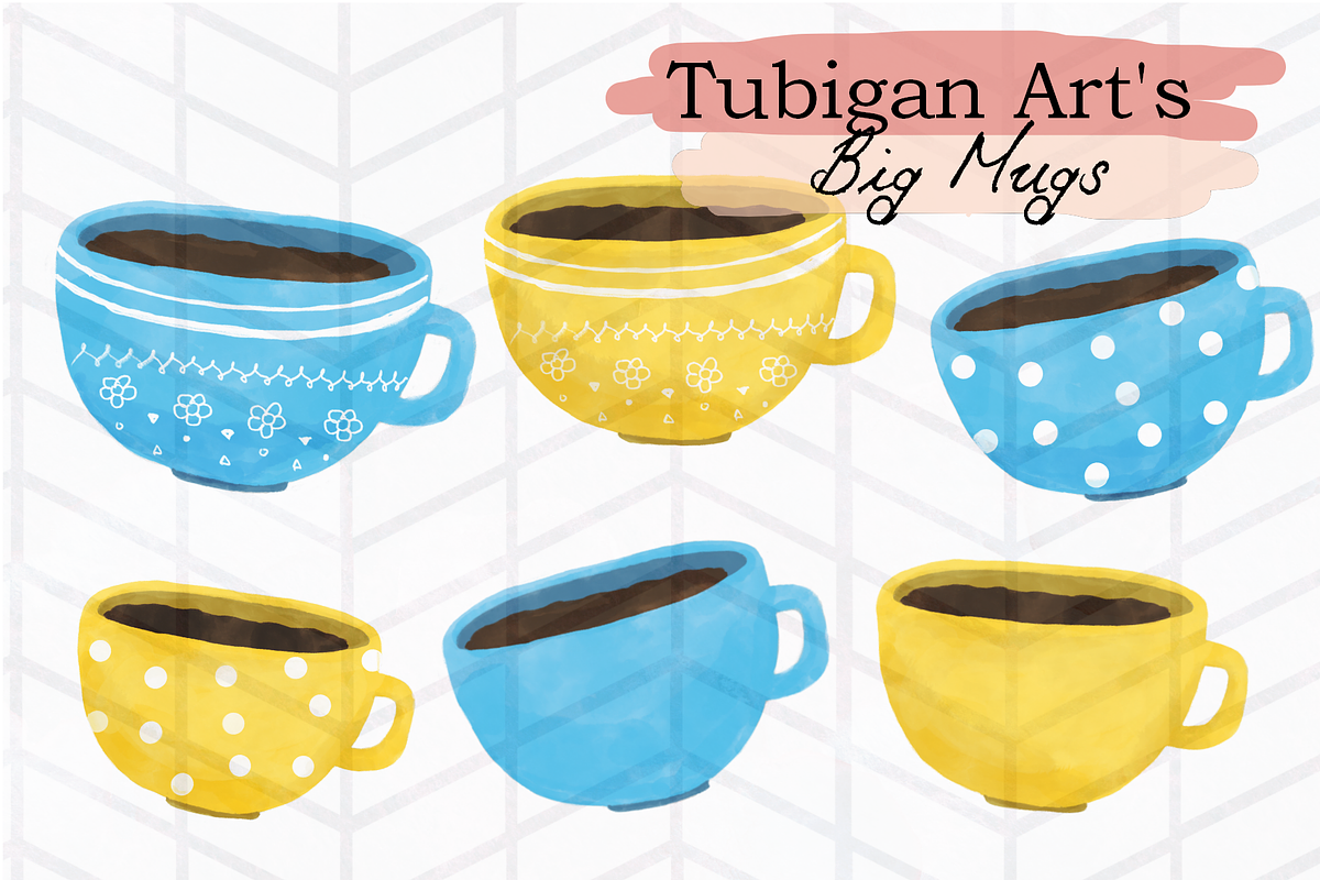 Big Mugs - 28x20cm, a Texture Illustration by Tubigan Art (Photo 2 of 2)