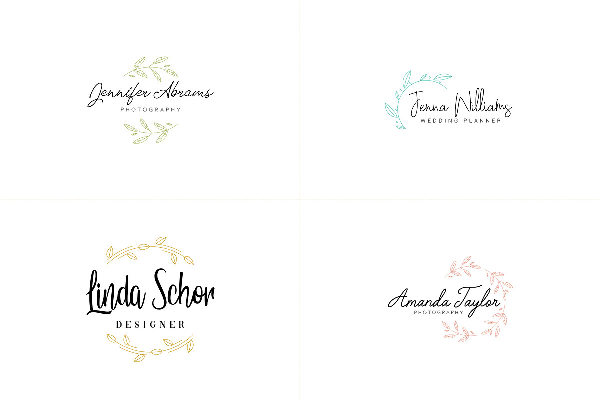 20 Minimal and Elegant Logos | -50%, a Branding & Logo Template by VP Fonts (Photo 3 of 8)
